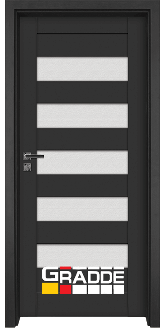 Интериорна врата Gradde Aaven Glas, цвят Антрацит мат