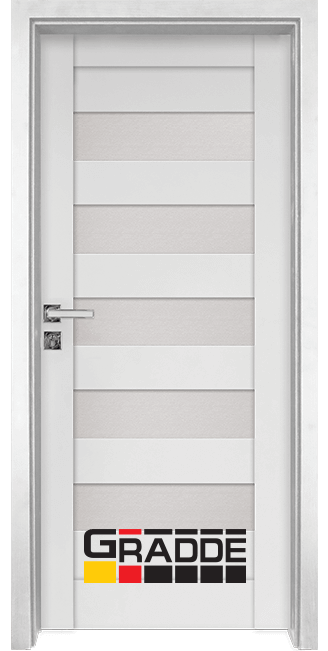Интериорна врата Gradde Aaven Glas, цвят Бял мат