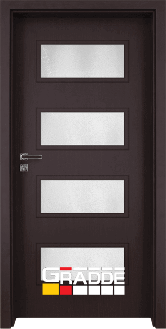 Интериорна HDF врата, модел Gradde Blomendal, Орех Рибейра